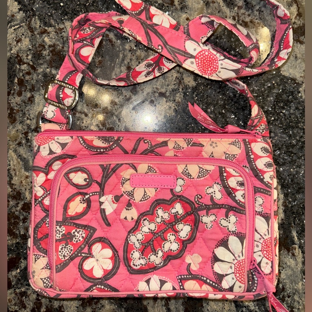 Vera Bradley Floral Pink Crossbody Bag
